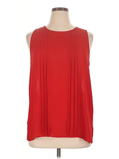 Pre-owned Eloquii Sleeveless Blouse In Red
