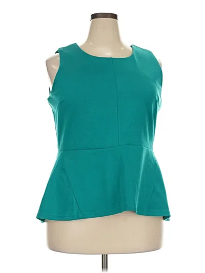Pre-owned Eloquii Sleeveless Blouse In Teal