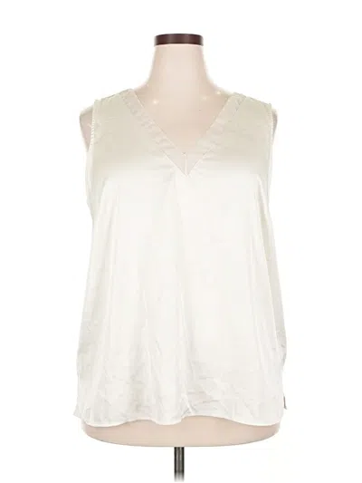 Pre-owned Eloquii Sleeveless Blouse In White