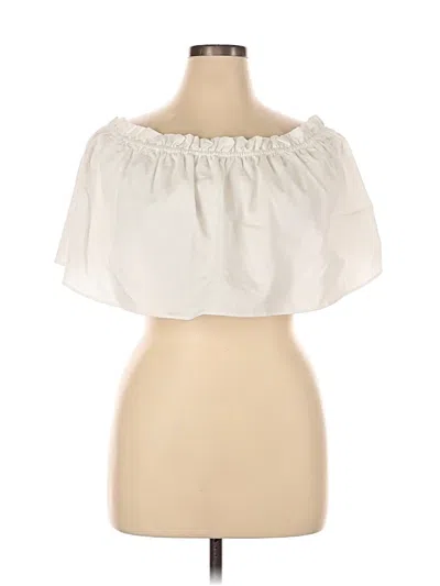 Pre-owned Eloquii Sleeveless Blouse In White