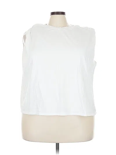 Pre-owned Eloquii Sleeveless Blouse In White