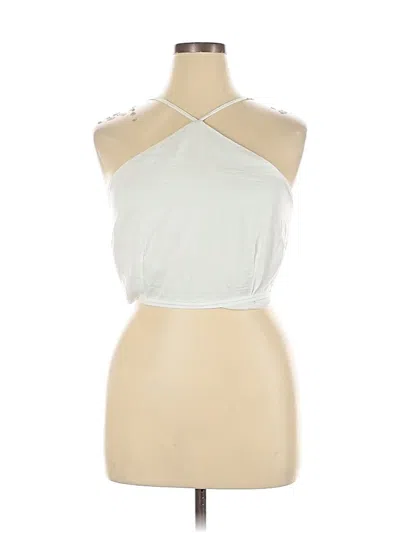Pre-owned Eloquii Sleeveless Blouse In White