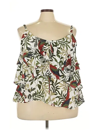 Pre-owned Eloquii Sleeveless Blouse In White