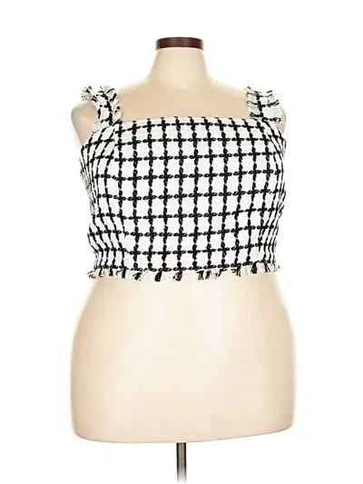 Pre-owned Eloquii Sleeveless Blouse In White