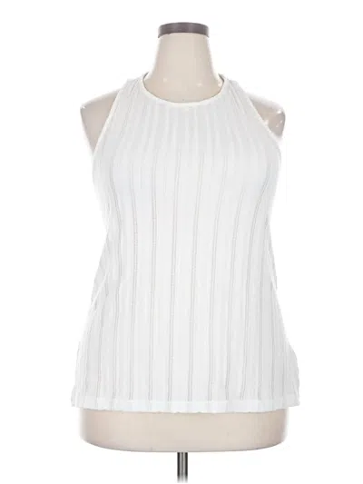 Pre-owned Eloquii Sleeveless Blouse In White