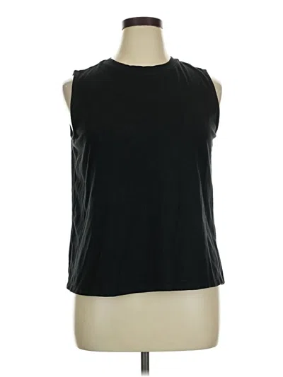 Pre-owned Eloquii Sleeveless Top Black Halter Neckline Tops