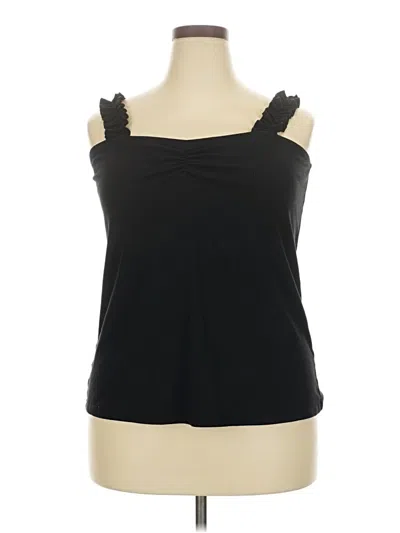 Pre-owned Eloquii Sleeveless Top Black Sweetheart Neckline Tops