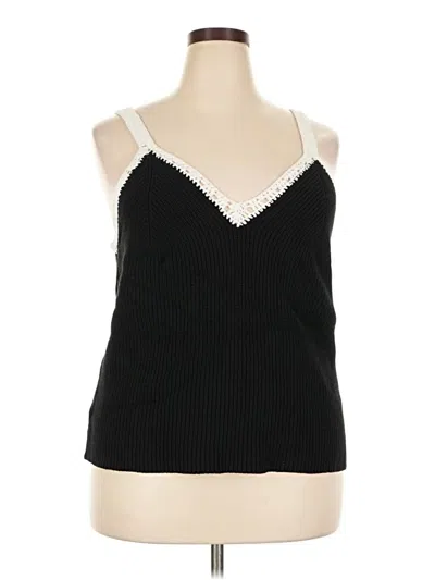 Pre-owned Eloquii Sleeveless Top Black Sweetheart Neckline Tops
