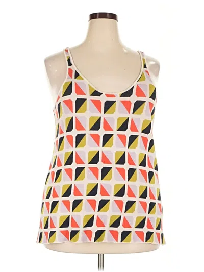 Pre-owned Eloquii Sleeveless Top Orange Square Neckline Tops