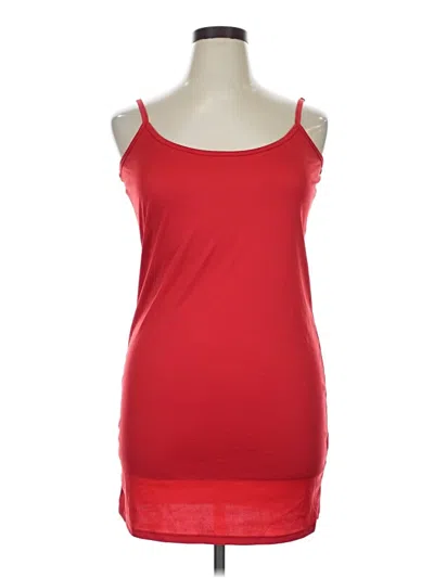 Pre-owned Eloquii Sleeveless Top Red Scoop Neck Tops