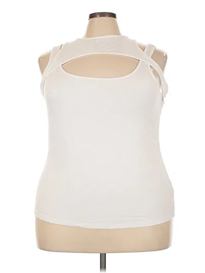 Pre-owned Eloquii Sleeveless T-shirt In Ivory