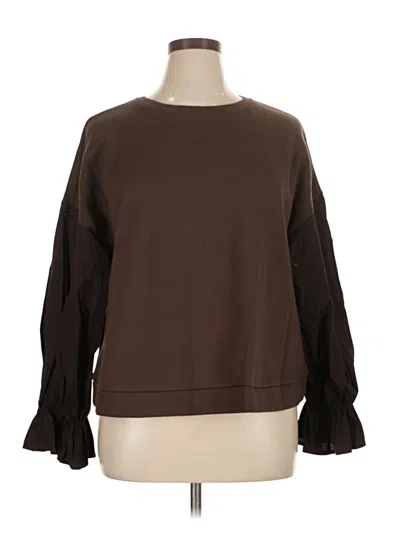 Pre-owned Eloquii Sweatshirt In Brown