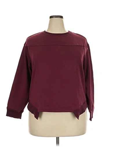 Pre-owned Eloquii Sweatshirt In Burgundy