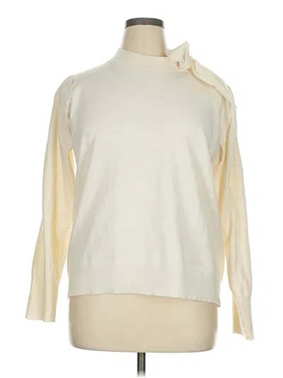 Pre-owned Eloquii Sweatshirt In White