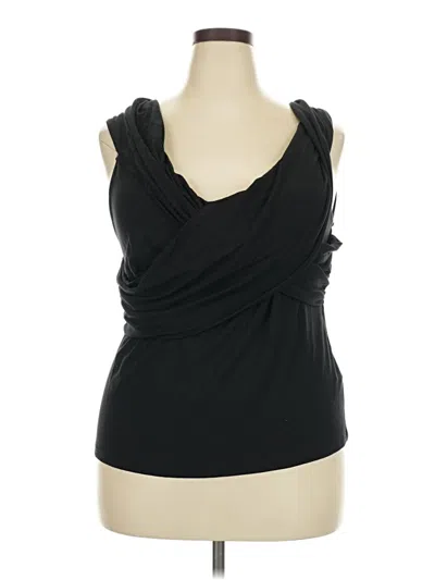 Pre-owned Eloquii Tank Top Black Cowl Neck Tops