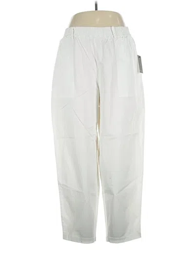 Pre-owned Eloquii Track Pants In White