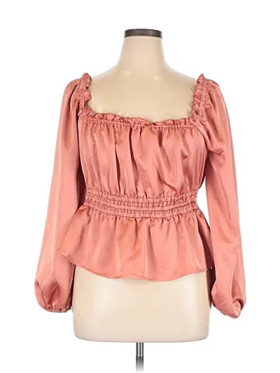 Pre-owned Eloquii Tube Top Pink Scoop Neck Tops