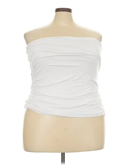 Pre-owned Eloquii Tube Top White Strapless Neckline Tops
