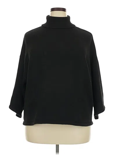 Pre-owned Eloquii Turtleneck Sweater In Black