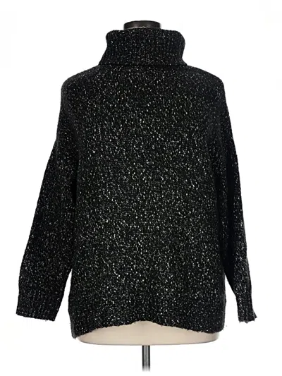 Pre-owned Eloquii Turtleneck Sweater In Black