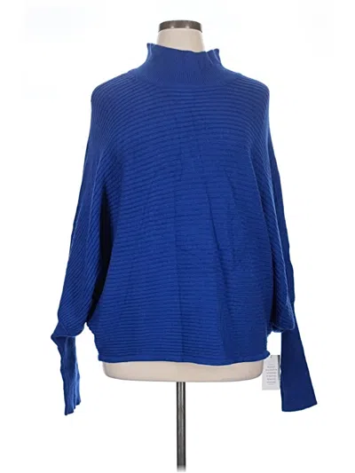 Pre-owned Eloquii Turtleneck Sweater In Blue