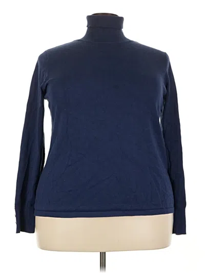 Pre-owned Eloquii Turtleneck Sweater In Blue