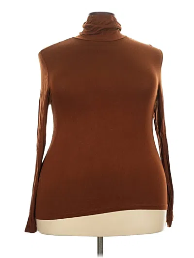 Pre-owned Eloquii Turtleneck Sweater In Brown