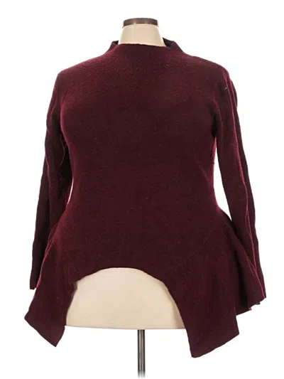 Pre-owned Eloquii Turtleneck Sweater In Burgundy