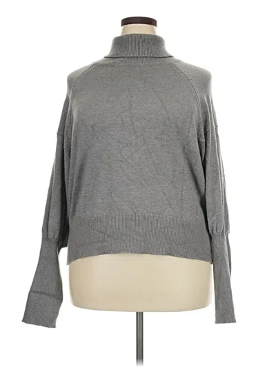 Pre-owned Eloquii Turtleneck Sweater In Gray