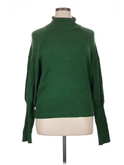 Pre-owned Eloquii Turtleneck Sweater In Green