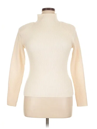 Pre-owned Eloquii Turtleneck Sweater In Ivory