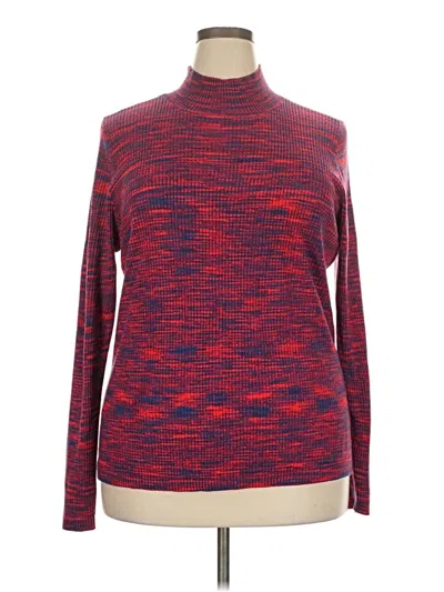 Pre-owned Eloquii Turtleneck Sweater In Red