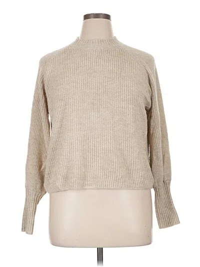 Pre-owned Eloquii Turtleneck Sweater In Tan