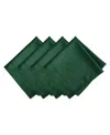 Elrene Alison Eyelet Punched Border Fabric Napkin, Set Of 4 In Forest