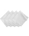 Elrene Alison Eyelet Punched Border Fabric Napkin, Set Of 4 In White