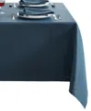Elrene Alison Eyelet Punched Border Fabric Tablecloth 52" X 52" In Copen Blue