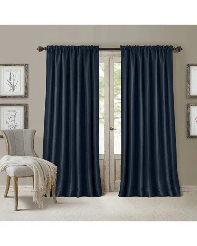 Elrene All Seasons Blackout Window Curtain In Blue