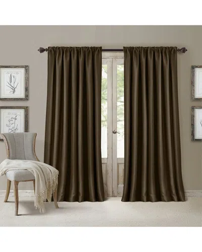 Elrene All Seasons Blackout Window Curtain In Brown
