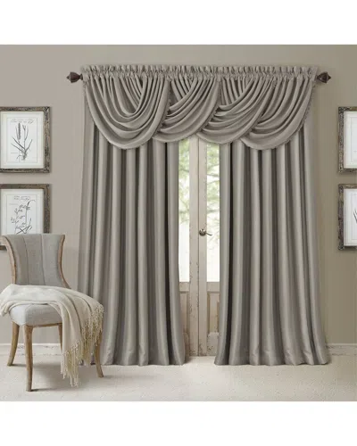 Elrene All Seasons Waterfall Window Valance In Silver
