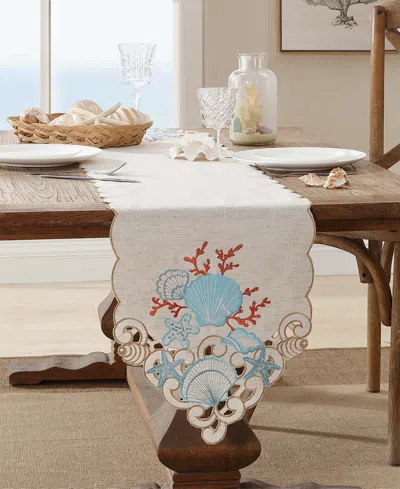 Elrene Asbury Cutwork Table Runner In Coral