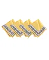 Elrene Audun Stain And Water Resistant 21"x21" Napkins, Set Of 4 In Multi