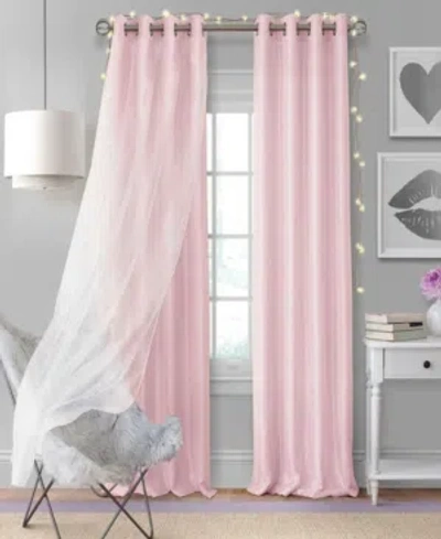 Elrene Aurora 52" X 84" Single Window Panel In Soft Pink