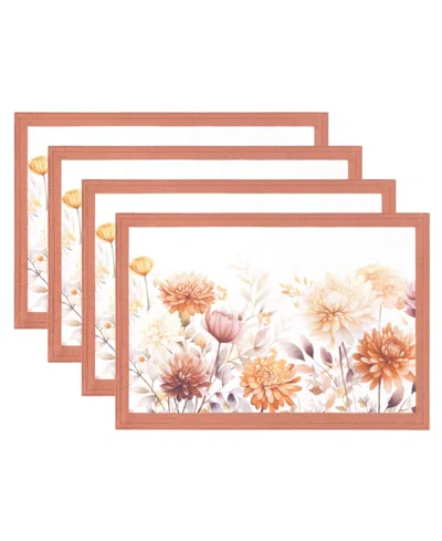 Elrene Autumn Blooms Placemats 13" X 19", Set Of 4 In Multi