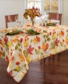 Elrene Autumn Leaves Fall Printed Tablecloth, 52" X 52" In Multi
