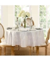 Elrene Barcelona Damask Oval Tablecloth, 60" X 84" In White