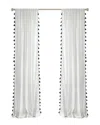 Elrene Bianca Semi-sheer Curtain In Black