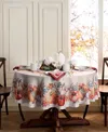 Elrene Botanical Harvest Pumpkin Engineered Tablecloth, 70" Round In Multi
