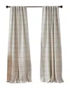 Elrene Brighton Windowpane Plaid Blackout Window Curtain In White