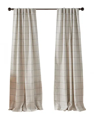 ELRENE ELRENE BRIGHTON WINDOWPANE PLAID BLACKOUT WINDOW CURTAIN
