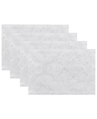 Elrene Caiden Elegance Damask Placemat, Set Of 4 In White